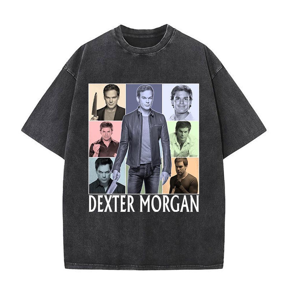 Dexter Morgan Harry's Code Vintage Washed T-shirts Men's Women Clothing Casual Oversized T Shirts Fashion Gothic T-shirt