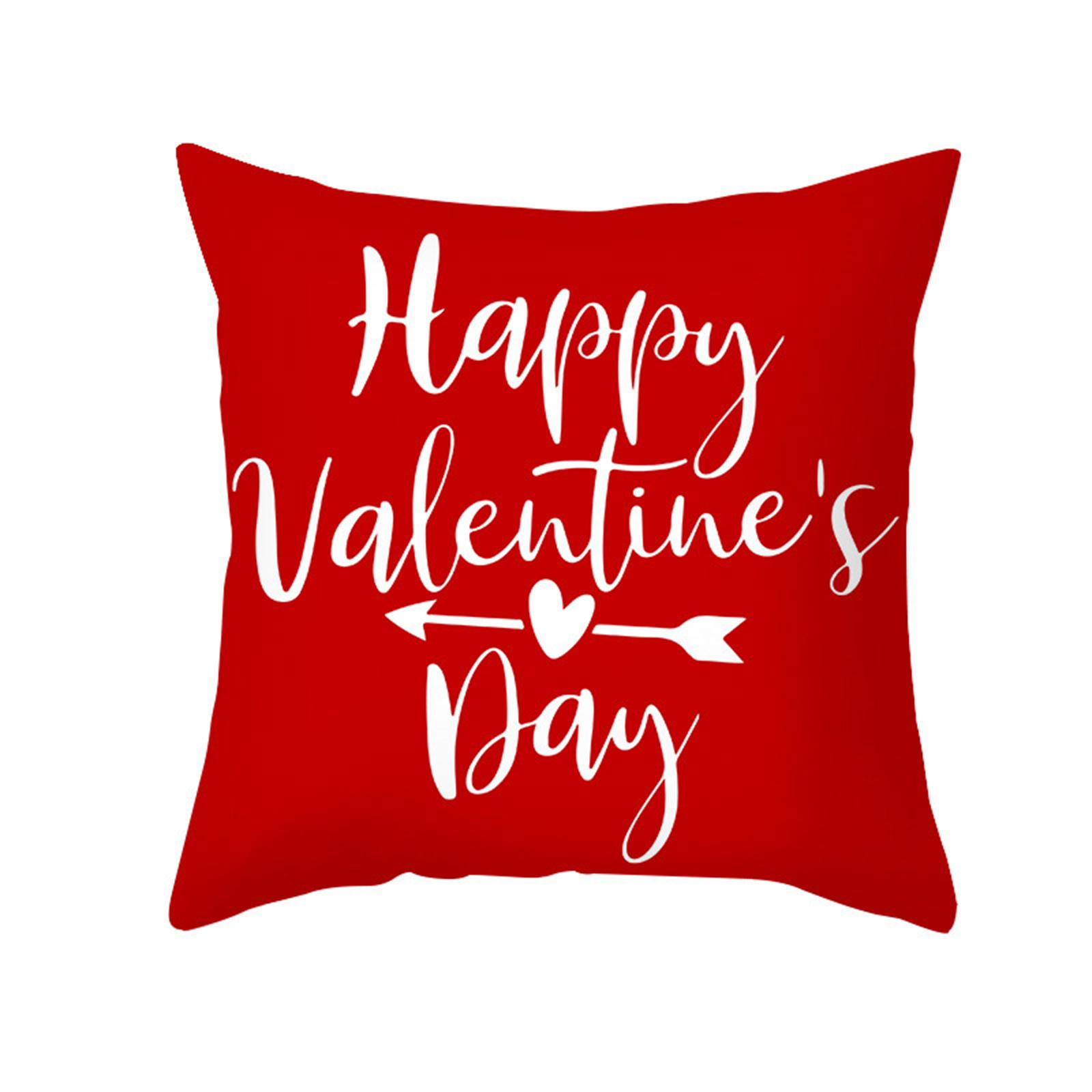 

Valentine s Day Pillowcase, 17.71 X17.71 Inches, Winter Holiday Theme, Sofa Throw Pillow Cover One Size