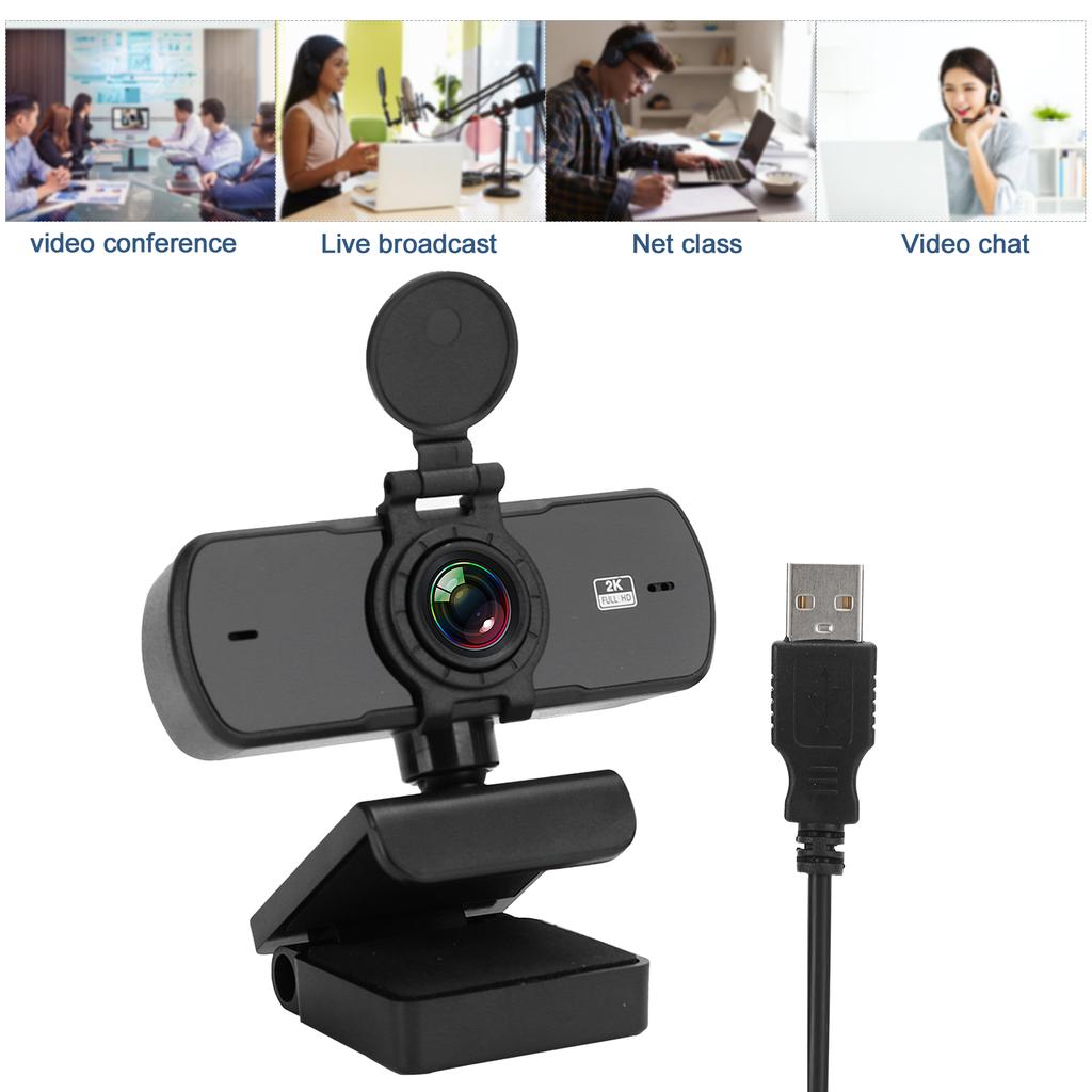 Webcam with Microphone Live Broadcast USB Computer Camera High Definition Accessories 2K 1440PPC 05