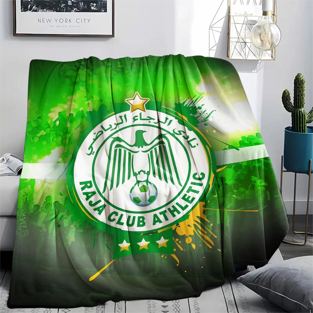 Raja Club Athletic,pattern Flannel Blanket, High quality Comfortable for All Seasons, Home Decor, Warmth and Comfort, Perfect for Gifts.