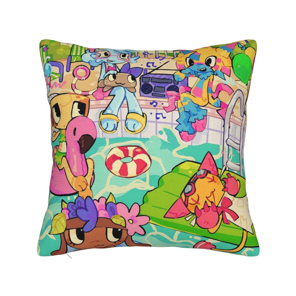 Dandy's World Pillow Cover Game Comfy Cushion Cover Novelty Pillow Case For Couch Sofa Bedroom