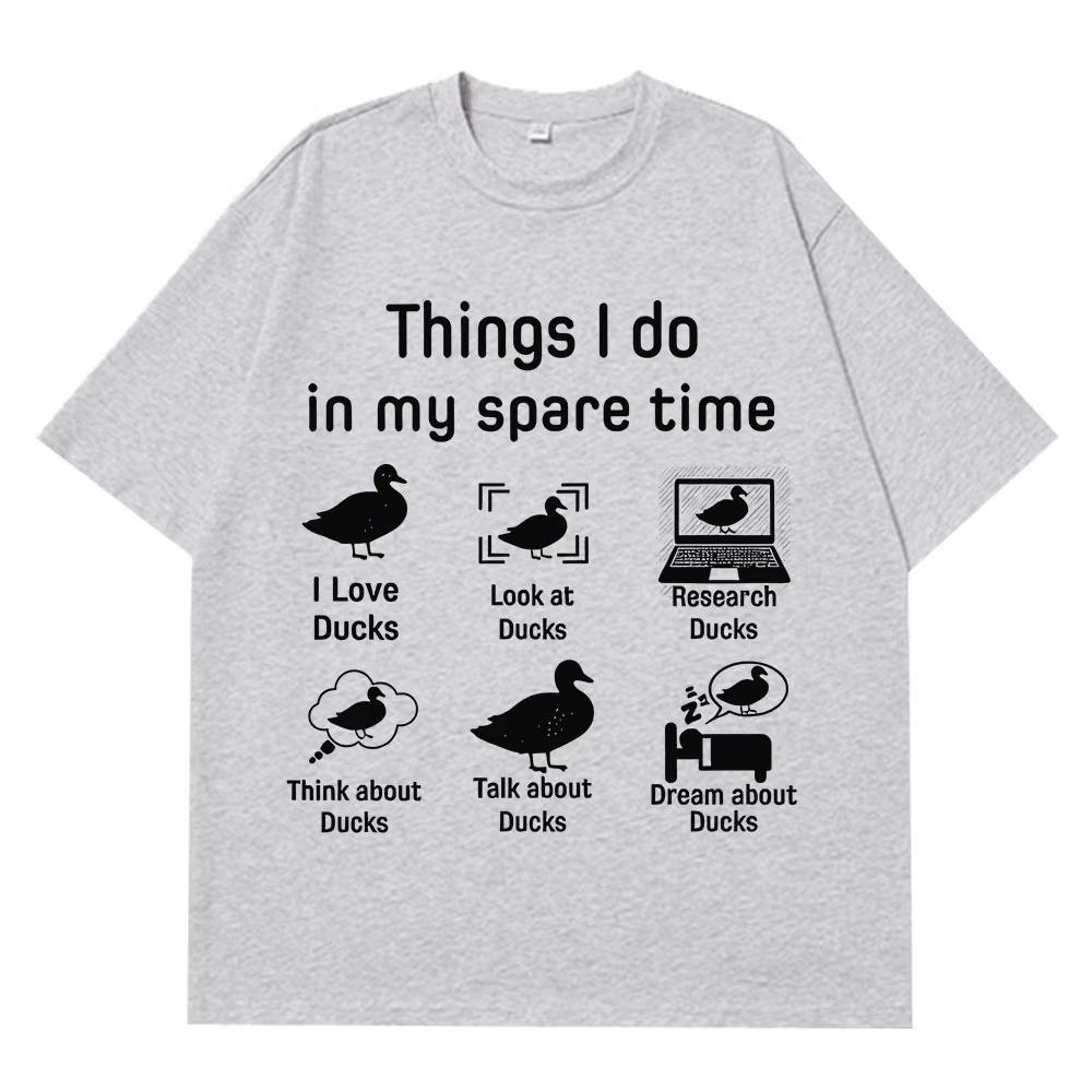 Funny Duck Meme Vintage Tshirt Men Women Luxury Casual Tshirt pure Cotton Fashion Pop music Streetwear Springsummer