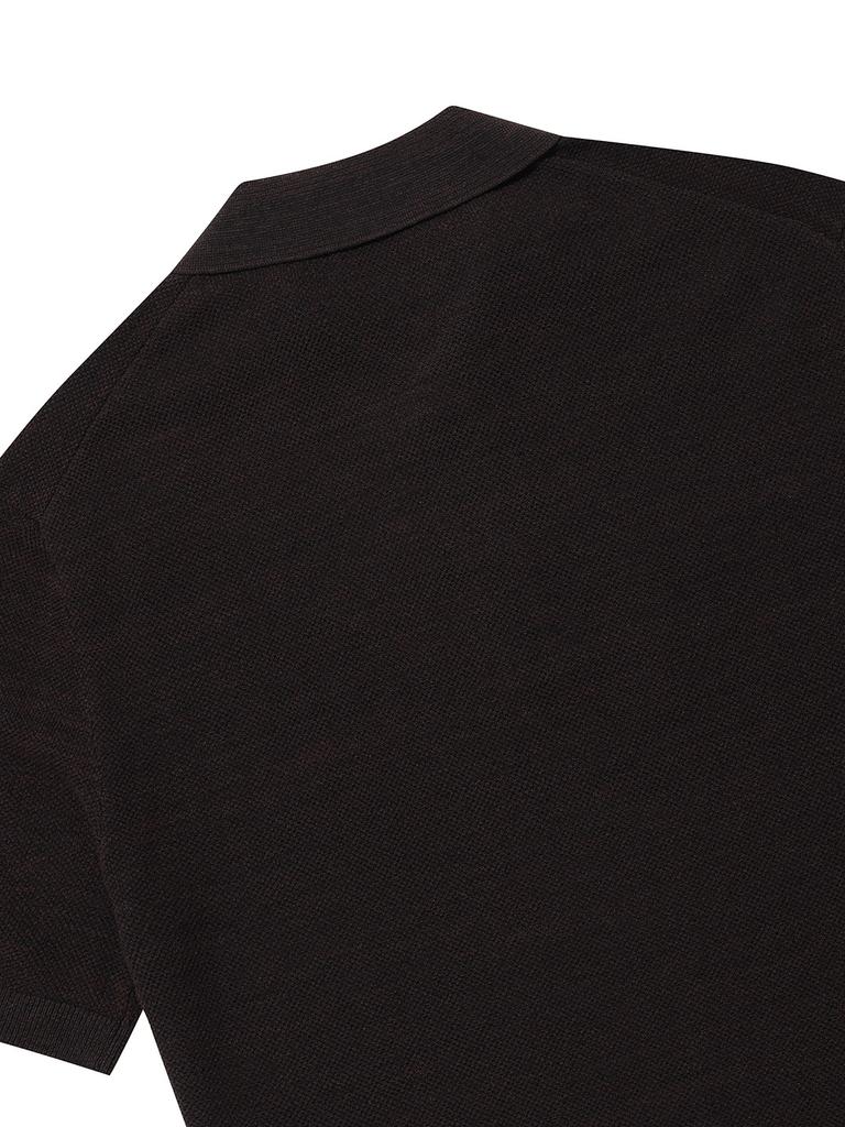 OLZEN Men'S Slub Pique Collar Short Sleeve Tee_Zbg3Et1271Br