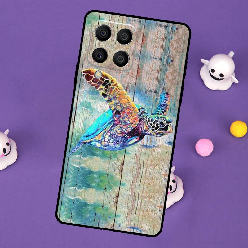Coque Tortue de Mer Pour Samsung Galaxy M55 M15 M33 M13 M23 M53 M31 M51 M14 M34 M54 M20 M30s M52 M32 Étui