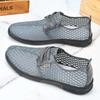 2025 summer new men's net shoes light breathable hollow mesh shoes soft sole non-slip light casual shoes men's sandals
