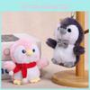 Penguin Plush Keychain With Bow Tie And Scarf Design For Bag Decor