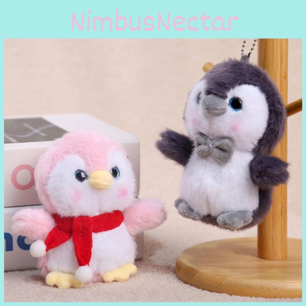 Penguin Plush Keychain With Bow Tie And Scarf Design For Bag Decor