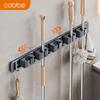 Cobbe No-Drill Wall-Mounted Mop and Broom Holder
