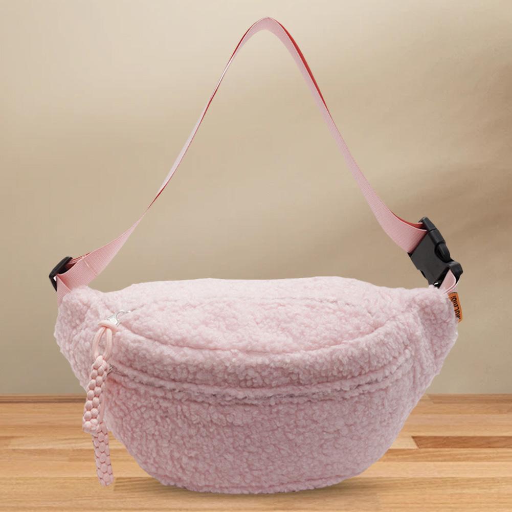 Fleece Sherpa Crossbody Bags for Women Small Size Fanny Pack Winter Plush Waist Bag Cute Bum Hip Waist Pack Waist Bum Bag Pack
