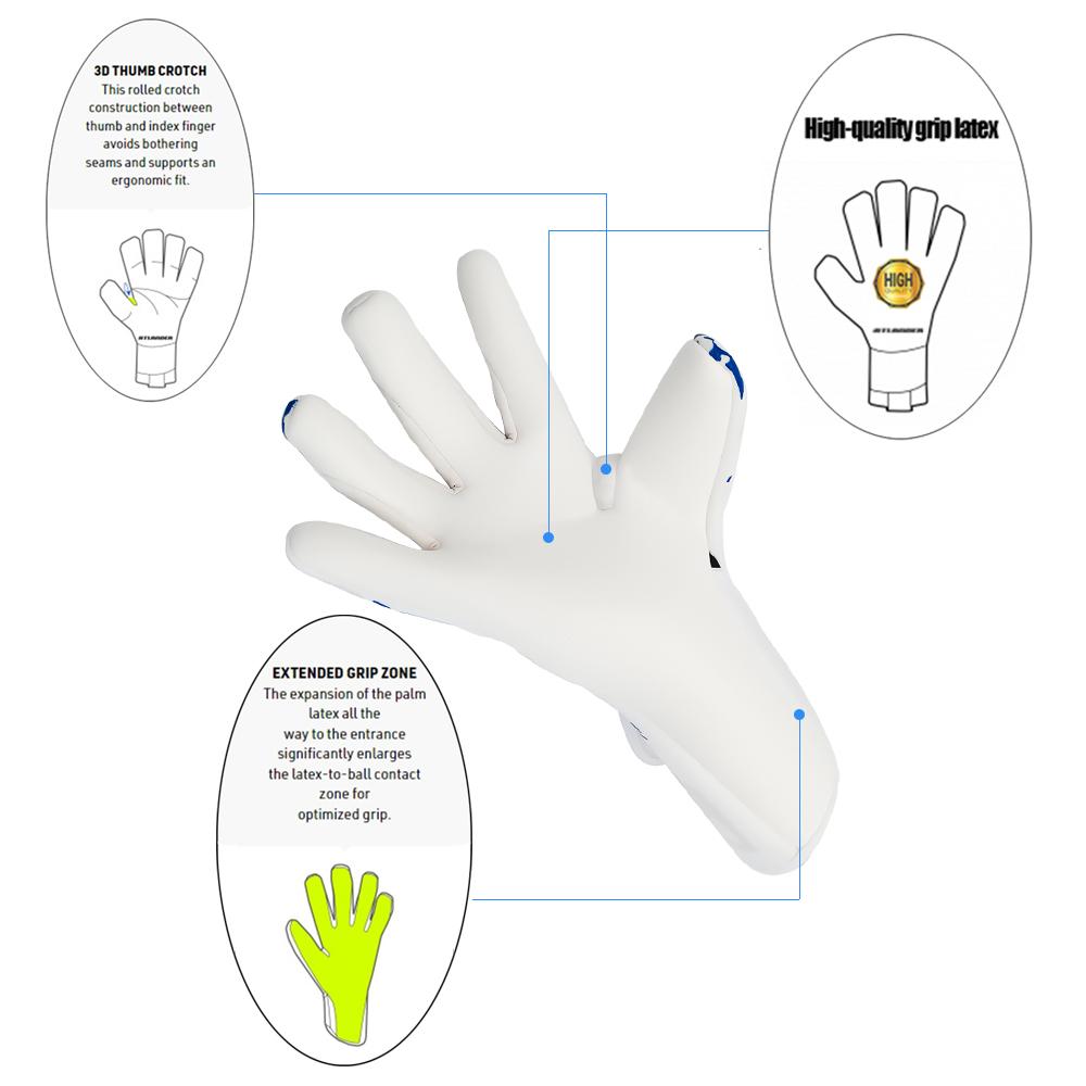 Adults Children Football Goalkeeper Gloves Latex Wear-resistant Sports Gloves Professional Match Anti-slip Soccer Goalie Gloves