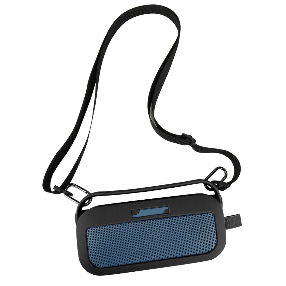 Silicone Speaker Protective Cover Replacement Portable Case Shell with Shoulder Strap Protector for Bose SoundLink Flex 1/2