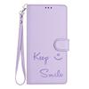 Custodia a Portafoglio in Pelle a Libro per Cubot Max 5 A10 P50 A20 A30 A40 P90 X100 Note 40 60 Design Embossato Keep Smile con Laccetto da Polso