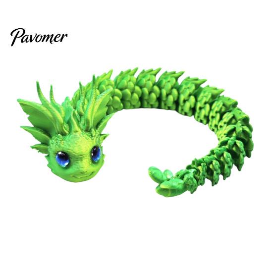 3D Printed Dragon Articulated Fidget Toy, Cute Ornaments, Desk Objects for Focus Decor Stress Relief Toy Adults, Fantasy Collectible Gift Sensory Toys