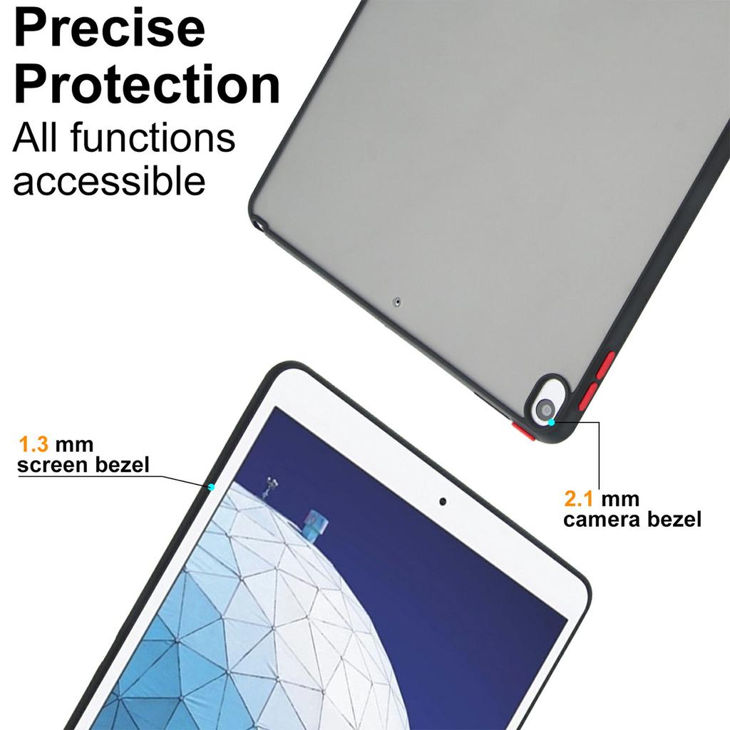For iPad Air 10,5 tommer (2019) Etui Hudfølelse Matt Akryl TPU Støtsikkert Nettbrettdeksel