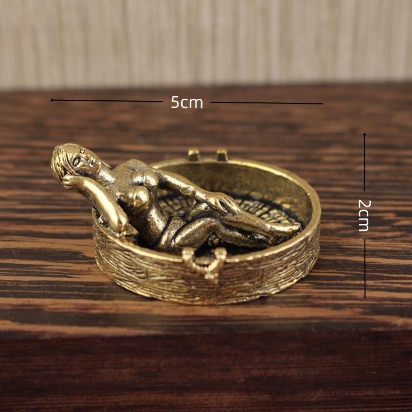 Brass Sexy Singer Figurine for Office Desktop Collection and Gift