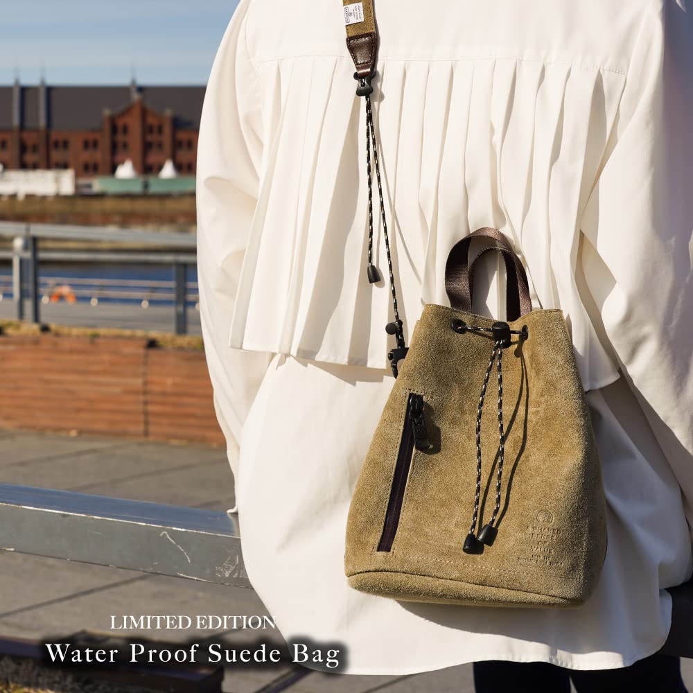 [35 N KAMAKURA TENMAKU] Kamakura Tenmaku X AS2OV KAMAKURA TENMAKU ASSOB WATER PROOF SUEDE DRAWSTRING BAGDrawstring Bag