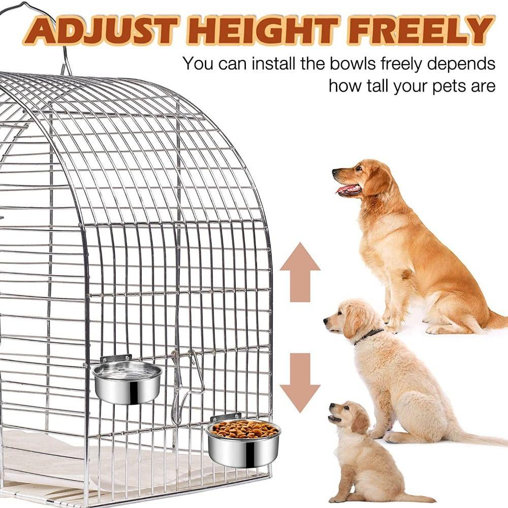 Water Bowl Bird Bowls Stainless Steel Parrot Food Bowl Parakeet Feeder  Bird Accessories