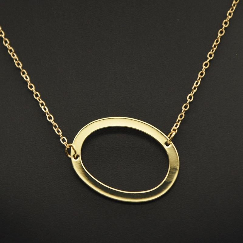 Kvinne 26 engelske bokstaver Ornament Ripple Chain Personlig brevkjede