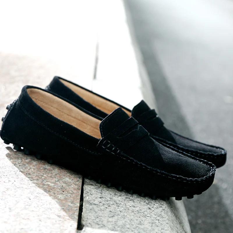 Fashion Men Casual Shoes Fashion Men Shoes Handmade Suede Genuine Leather Mens Loafers Moccasins Slip On Men's Flats Male Driving Shoes