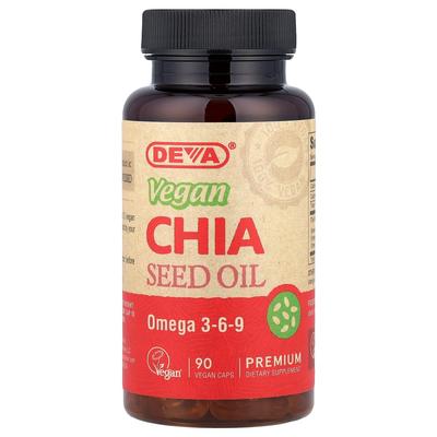 Premium Vegan Chia Seed Oil Veggie Capsules, 90 Count
