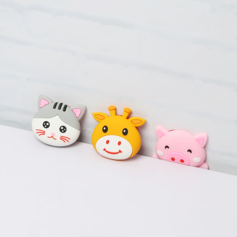 Wall Rubber Cartoon Door Stopper Stickers Anti-collision Pads Touch Mat Handle Bumper