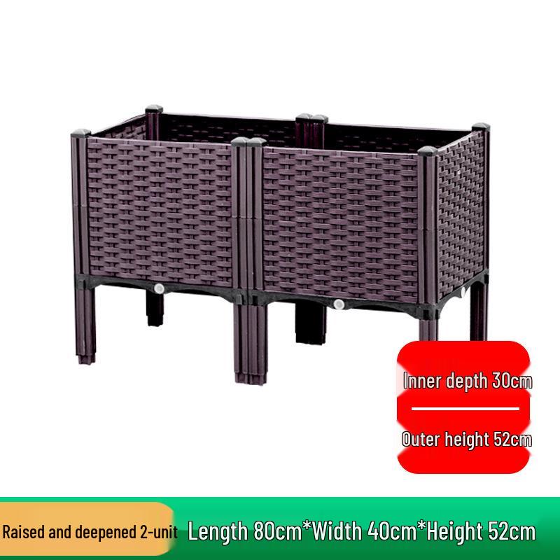 Extra Large Plastic Raised Vegetable & Flower Planter for Balcony/Courtyard