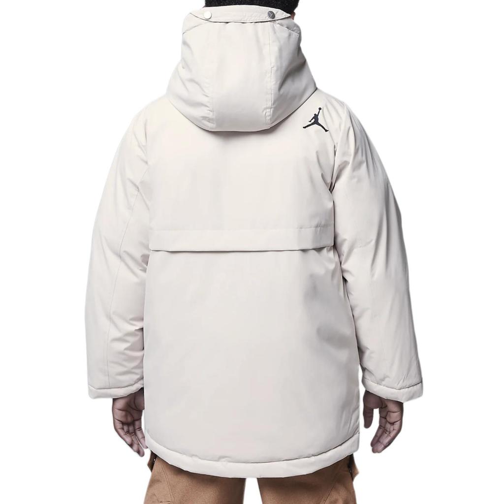 Jordan Mid-Length Hooded Comfortable Solid Color Jacket Kids jackets Light-Brown HQ8268-271