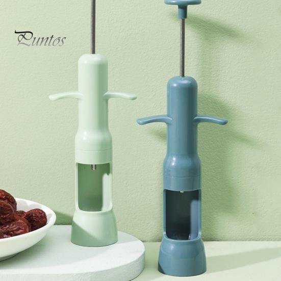 Red Dates Slicer Anti-slip Plastic Shell Press Type Stainless Steel Red Date Corer Manual Tool Cherry Pitter Fruit Core Seeds Remover Kitchen Gadgets