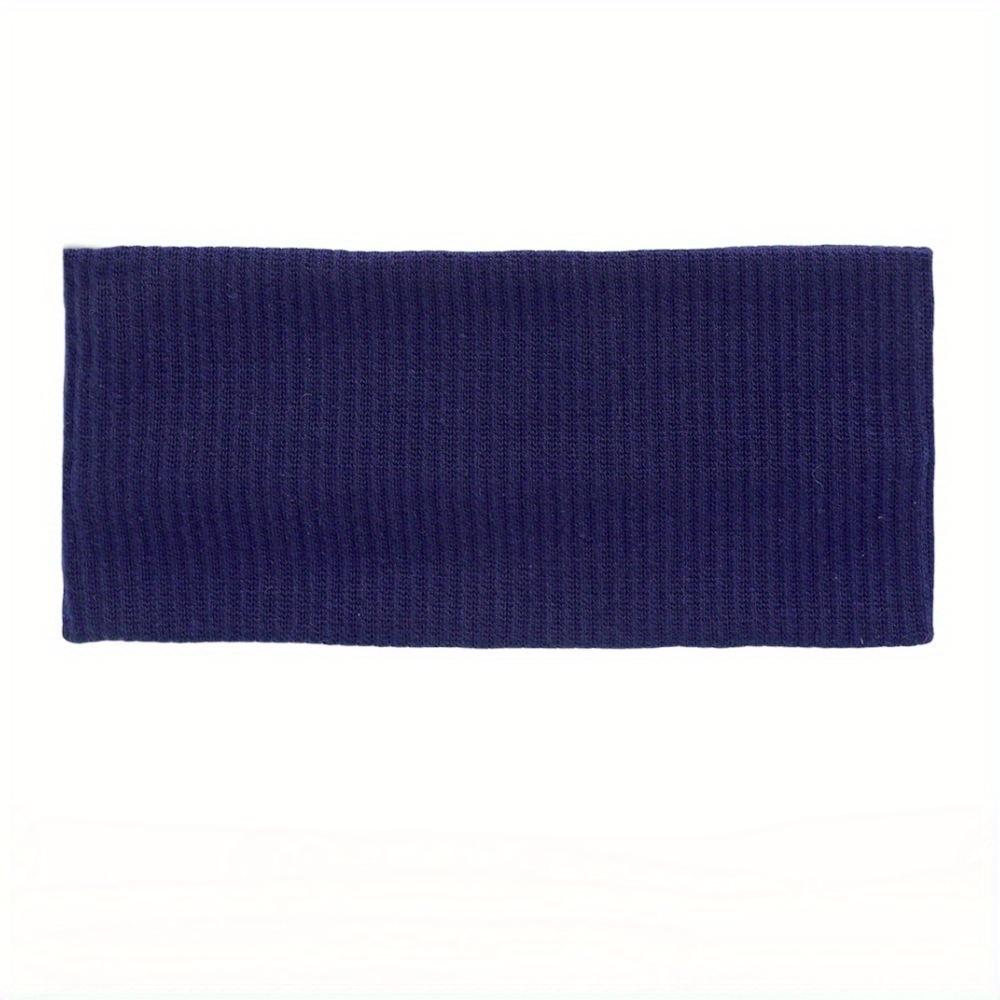 Solid Color Sports Headband Retro Knitted Yoga Hair Band High Elasticity Wide Edge Headscarf Makeup And Wash Face Hair Strap