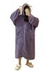 [newsight] Winter Pajamas, Dinosaur Romper Overalls, Kigurumi, Loungewear, Cold Weather Protection, Fluffy (Purple)
