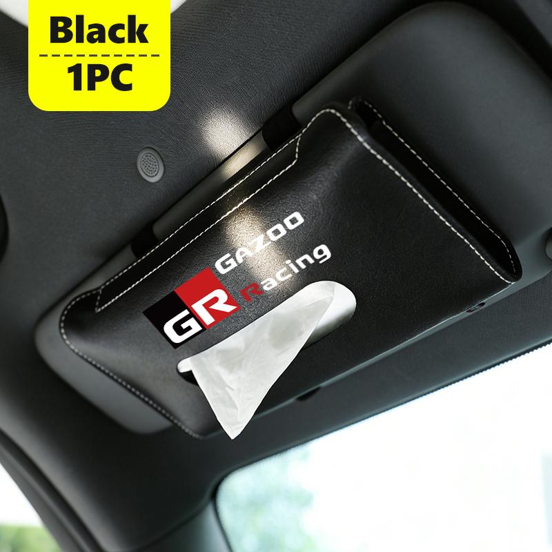 For Toyota Hanging Car Sun Visor Tissue Box Auto Storage Accessories GR Sport Corolla Yaris Aygo Prius RAV4 Crown CHR Camry