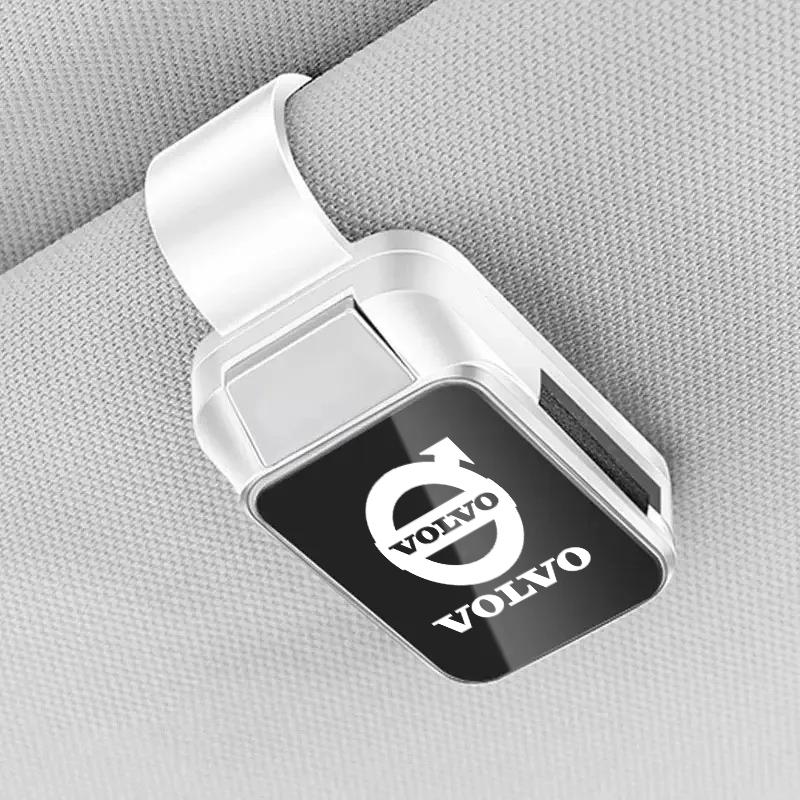 Držák na brýle do auta, klip na sluneční brýle na sluneční clonu pro Volvo XC60 S90 XC90 S60 XC40 V60 V90 S40 Volvo EX30 C40 Příslušenství