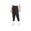 Nike Sw Collection Essentials Logo Print Solid Color Three-Quarter Knit Sports Pants Women Bottoms Black DJ6942-010