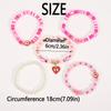5pcs/set Acrylic Beads Romantic LOVE Pendant Colorful Stone Wristband Bracelet  Hand Decoration