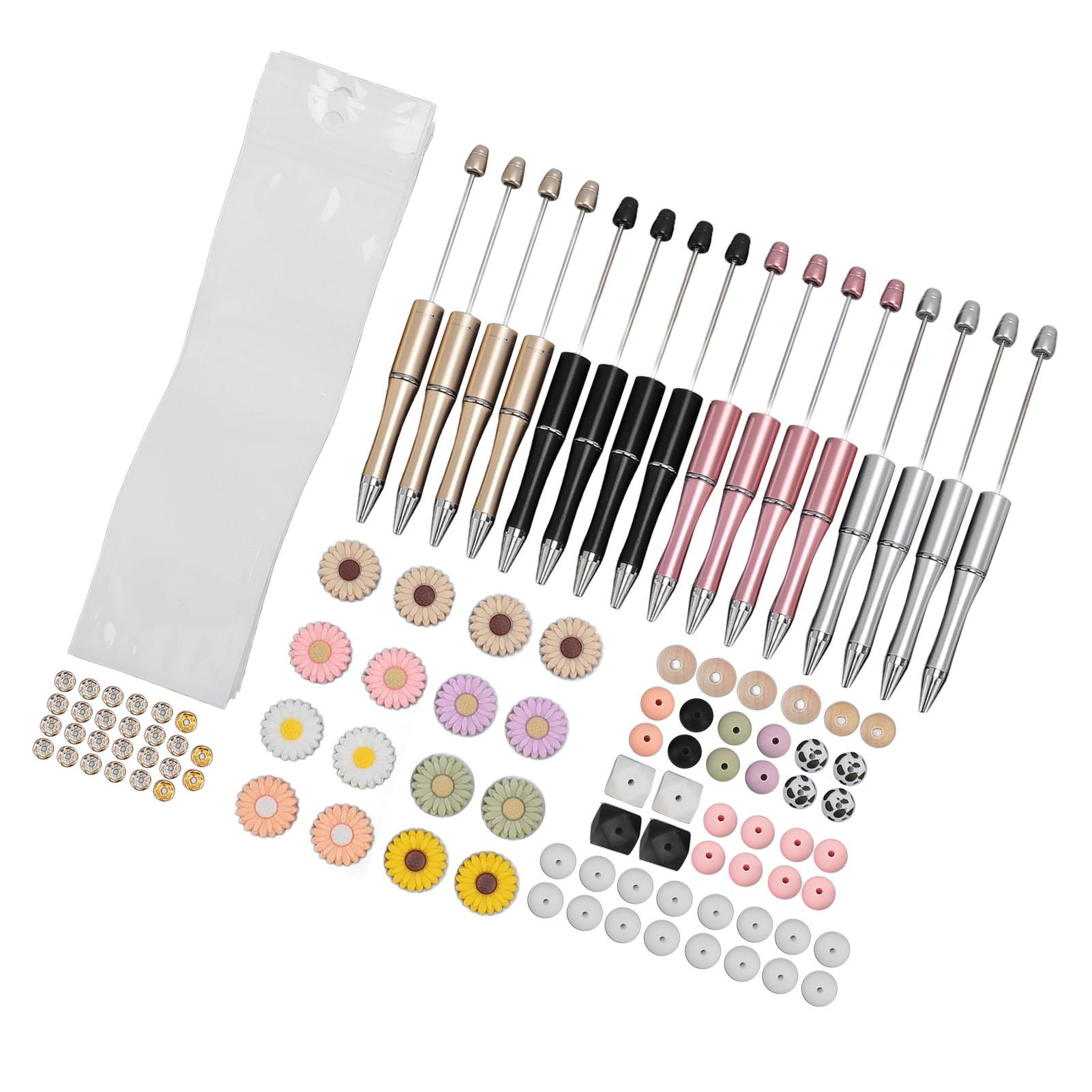 

Ручки для бисероплетения, разноцветные бусины-разделители, ручки-бусины в виде ромашек для офиса, школы, ремесла