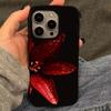 Phone Case For iPhone 11 12 13 14 15 16 17 Pro Max 16E 17Air X XR XS Max 7 8 Plus Red Retro Lily Flower Shockproof Soft Cover