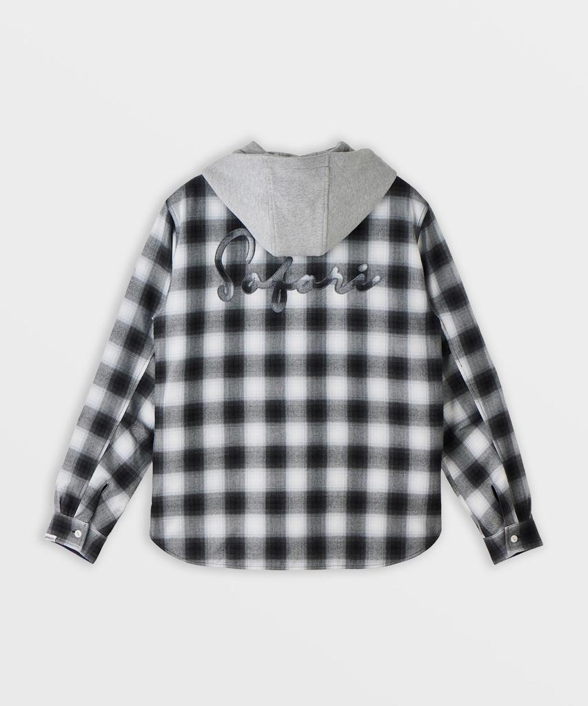 SAFARISPOT Cottage Reversible Hoodie Shirt Jacket (Black/Purple)
