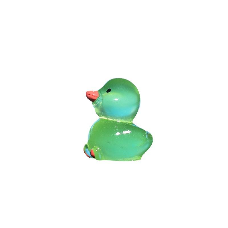 10-300pcs Miniature Resin Ducks Mini Upturned Duck Figures Glow In the Dark Landscape Ornaments For Doll Houses Aquarium Garden