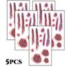 10pcs 3D Fake Scar Tattoos Sticker Body Face Realistic Scab Temporary Tattoos Halloween Horror Wound Bloody DIY Makeup Stickers