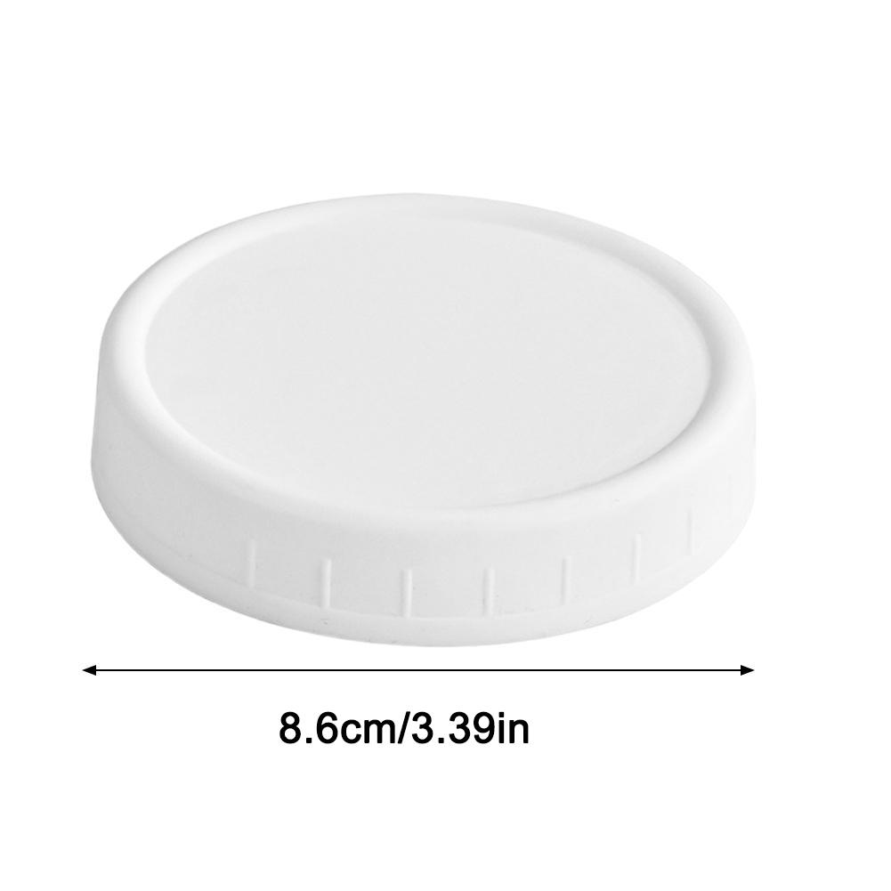 1 / 12 Pcs White Plastic For Mason Jar Lids 86mm Multi-purpose Reusable Canning Jar Lids Sealing Caps For Kitchen