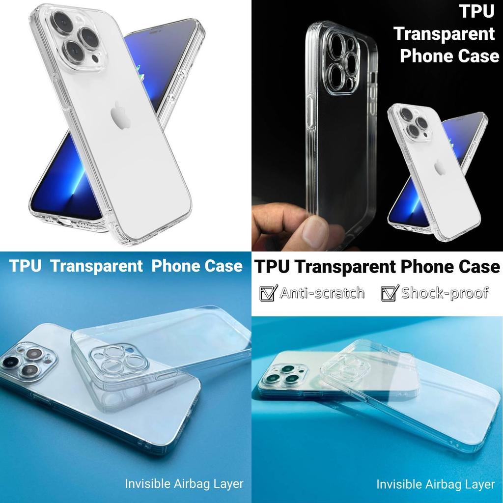 New 15 Apple Phone Case Transparent Tpu Material All-around Protection