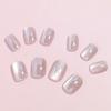24pcs False Nail Short Round Press On Nail Full Cover Stick On Nail Manicure Decoration For Fashion Nail Art Lover