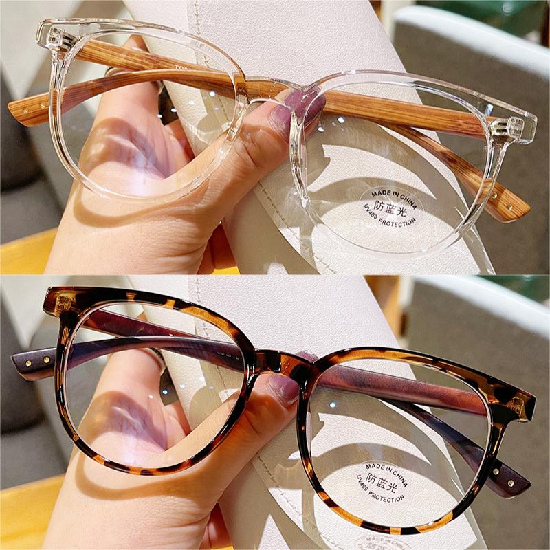 

2PCS Timeless Blue Light Blocking Eyeglasse Woman Leopard Eyeglasses Frame Anti Blue Light Glasses Clear Women Men Eyeglasses
