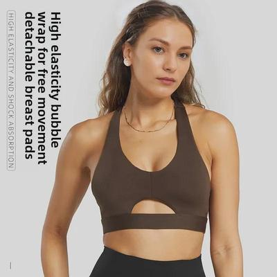 Europäischer und amerikanischer Sport-BH mit Hohlrücken für Damen – Weste für hochintensives Yoga und Fitness