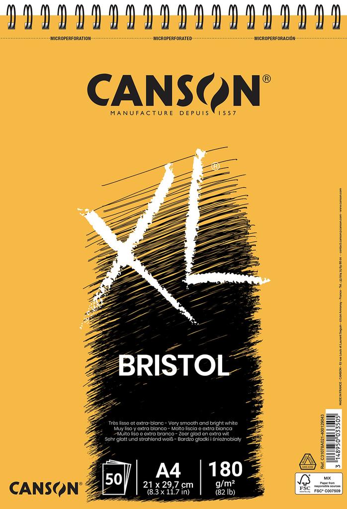 Canson Maruman XL Bristol Spiral A4 50 31078A021 Pen, Sheets,
