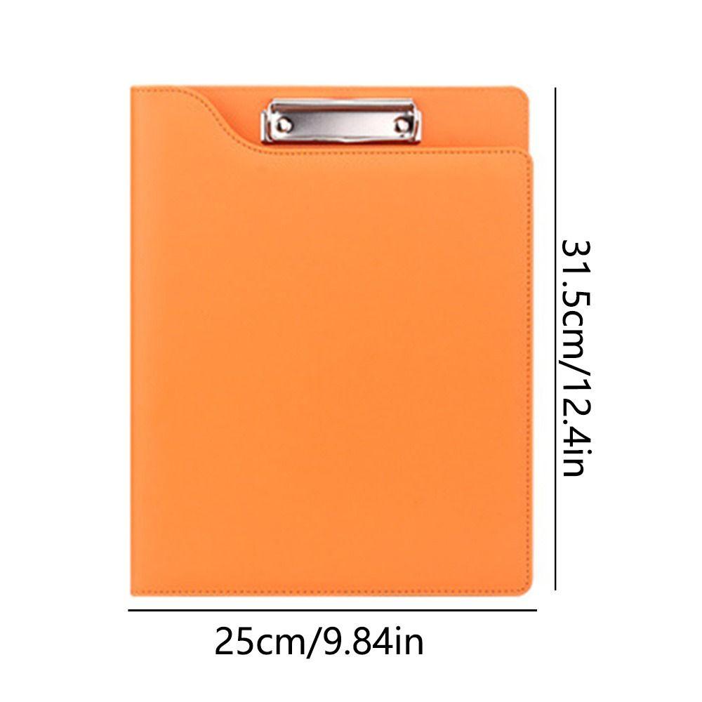 With Pen Holder PU Leather Writing Clip Metal Board Clip Document Organizer  Office
