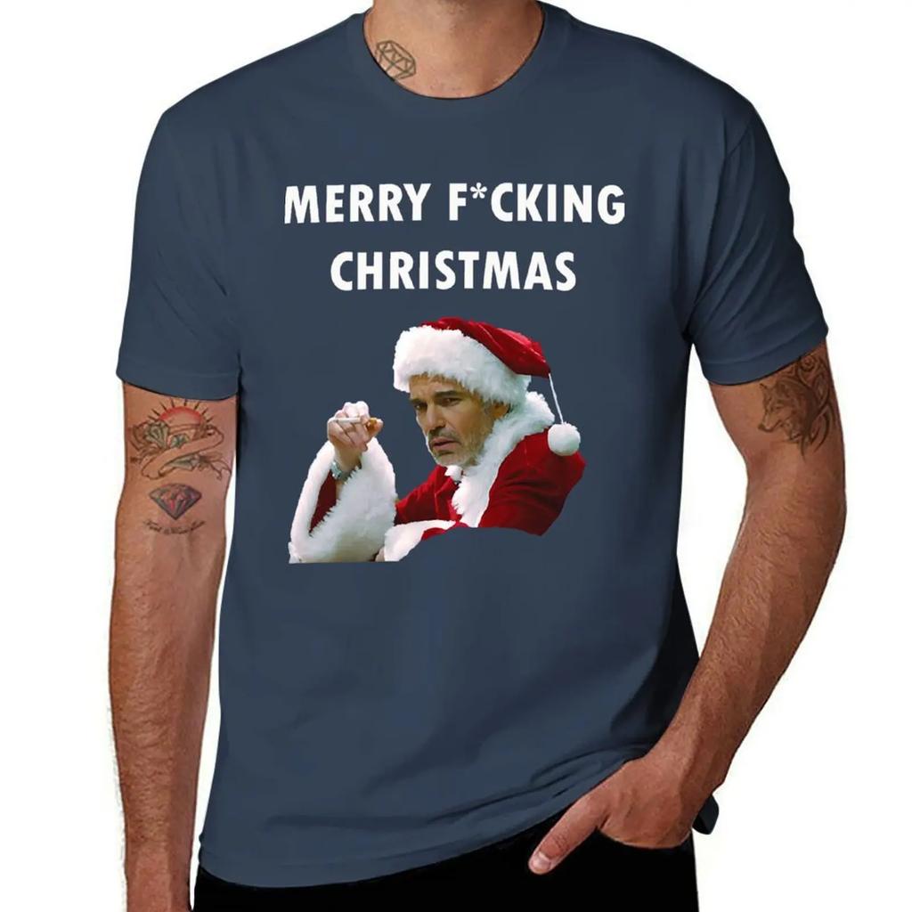 Bad movie Santa - Merry F cking Christmas Essential T-Shirt sublime tops street wear Blouse shirts graphic tee men