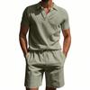 Men's 2 Pieces Linen Set Summer Beach Outfits Casual Short Sleeve Shirts And  Vacation Shorts