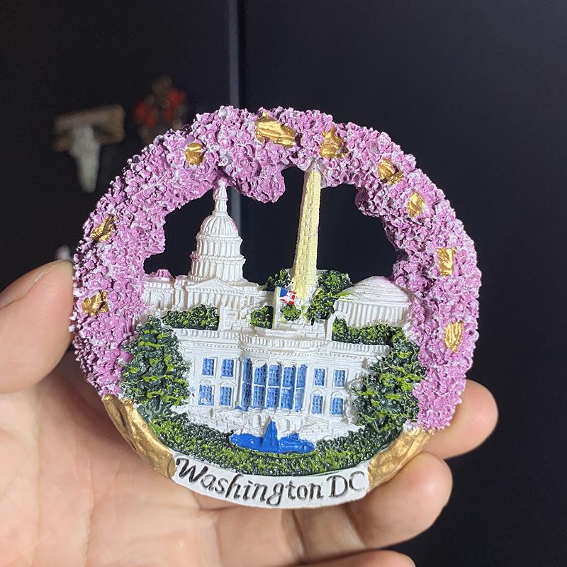 3D City Travel Souvenir Magnets: European and Global Regions