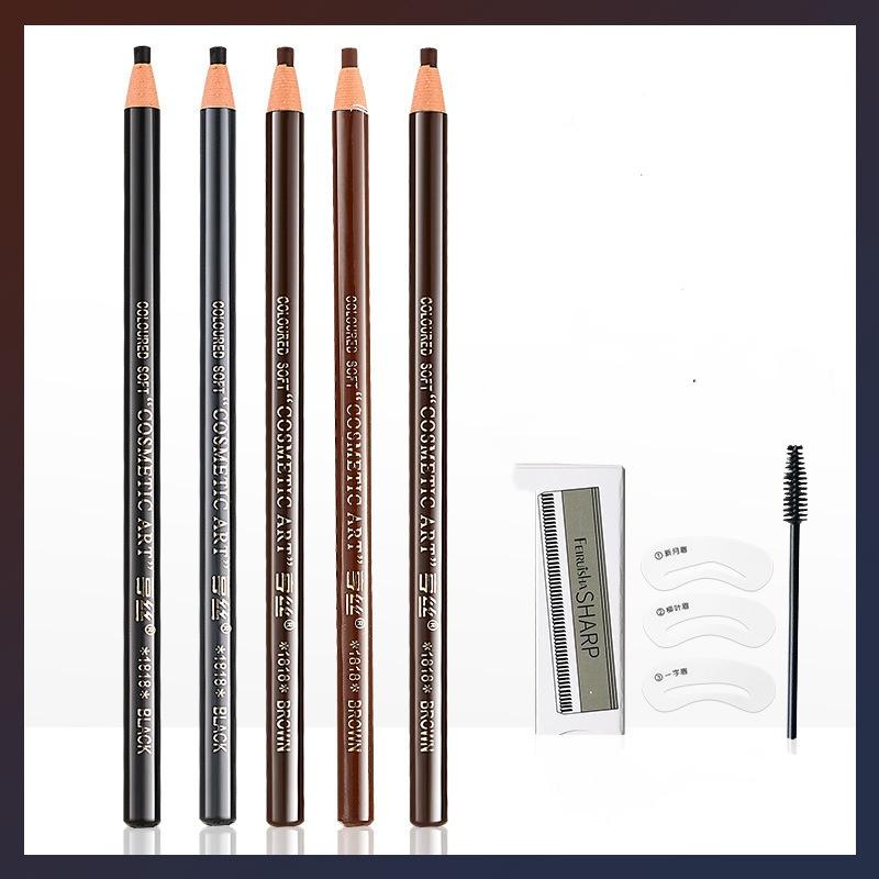 Eyebrow Pencil Dual-Ended, Waterproof & Smudge Proof Brow Definer with Spoolie Brush, Natural Looking Fine Long Lasting Daily Makeup